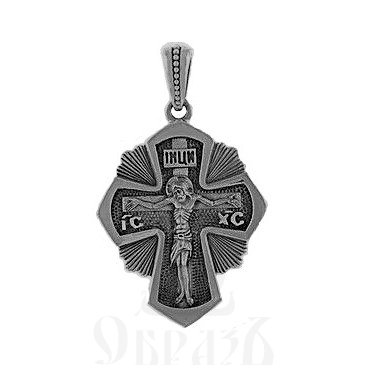 крест с ангелом хранителем, серебро 925 проба (арт. 43281)