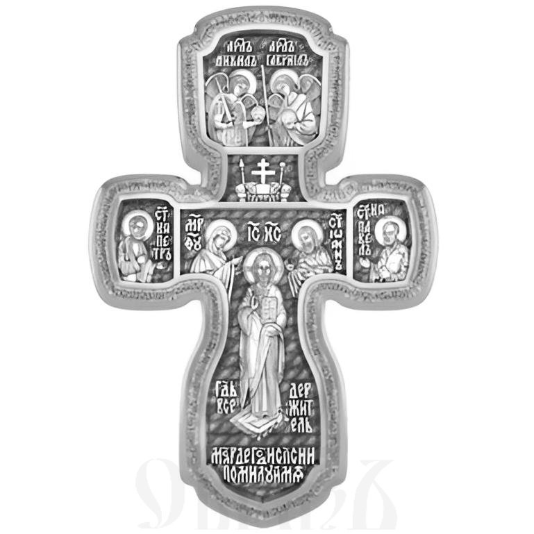 крест крещение господне, серебро 925 проба с родированием (арт. 17.035р)
